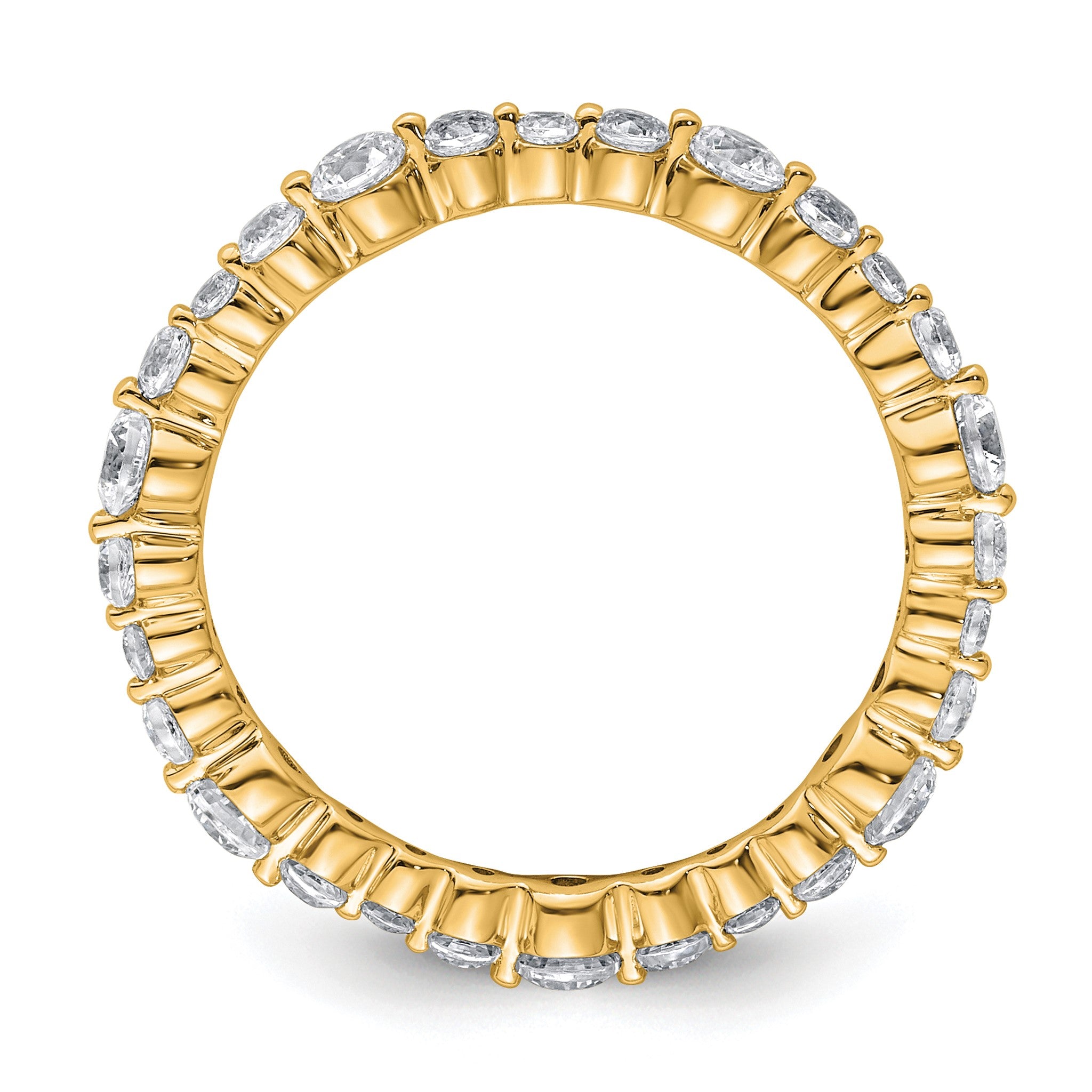 Lab-Grown Diamond Eternity Band in 14K Yellow Gold, 1.7mm (1 ct. tw.), Size 7 Secondary image