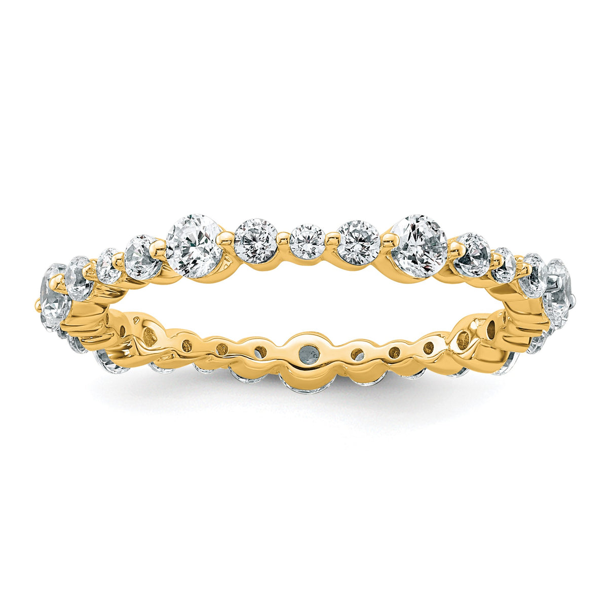 Lab-Grown Diamond Eternity Band in 14K Yellow Gold, 1.7mm (1 ct. tw.), Size 7 - Sophia Jewelers Main image