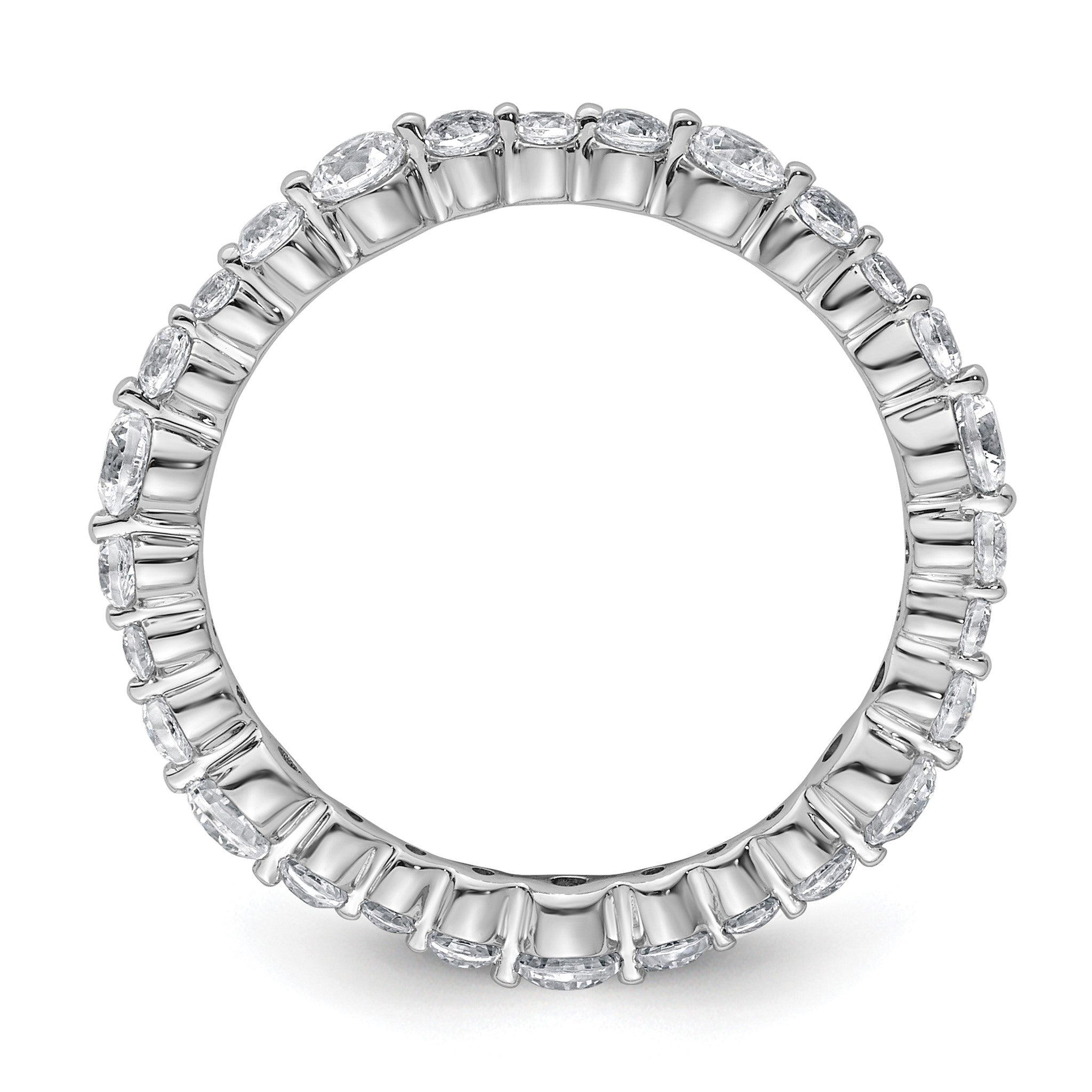 Lab-Grown Diamond Eternity Band in 14K White Gold, 1.7mm (1 ct. tw.), Size 7 Secondary image