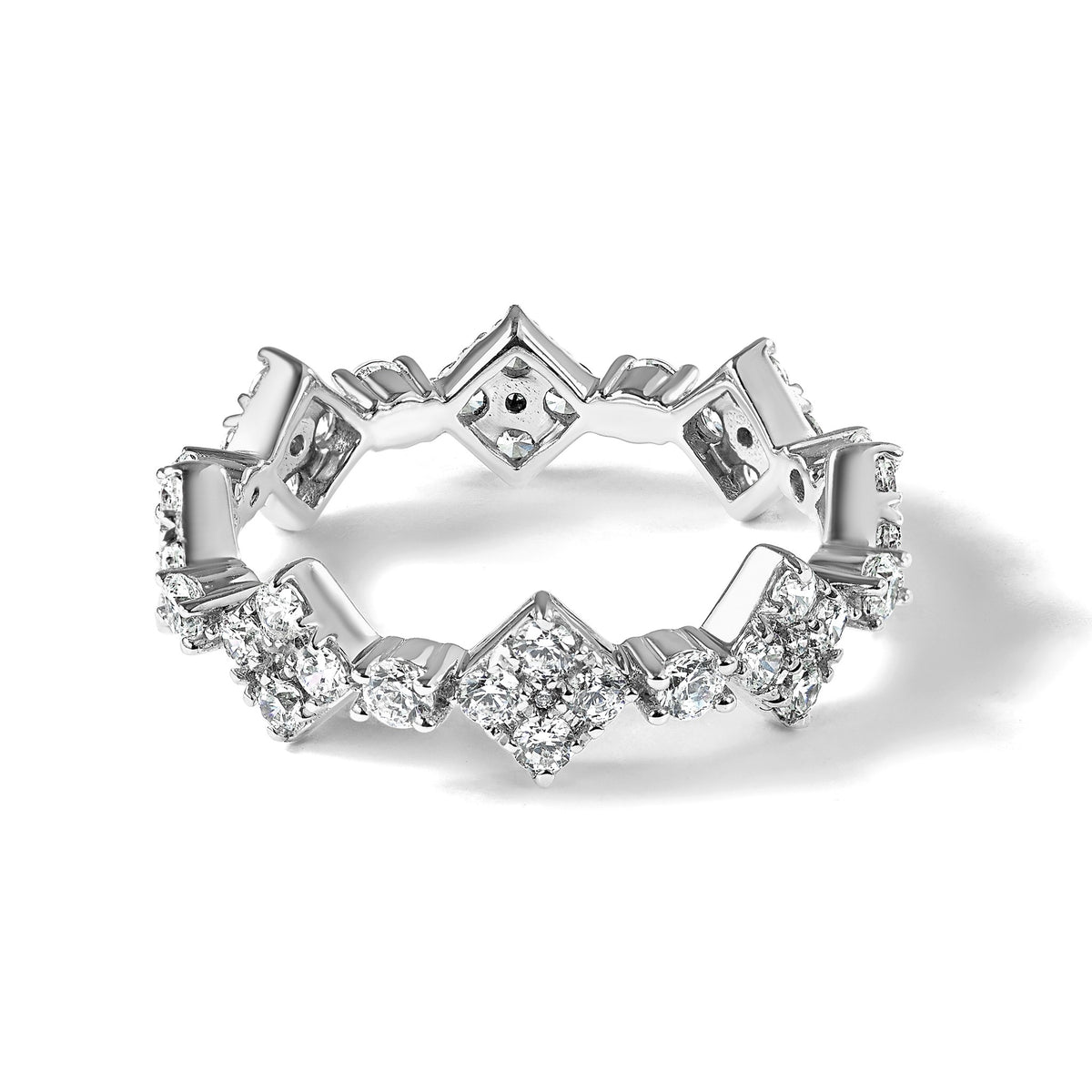 Lab-Grown Diamond Eternity Band in 14K White Gold, 2.1mm (1 1/4 ct. tw.), Size 7 - Sophia Jewelers