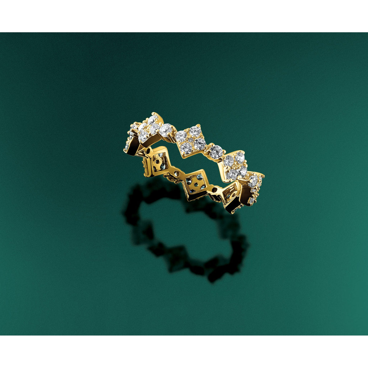 Lab-Grown Diamond Eternity Band in 14K Yellow Gold, 2.1mm (1 1/4 ct. tw.), Size 7 - Sophia Jewelers