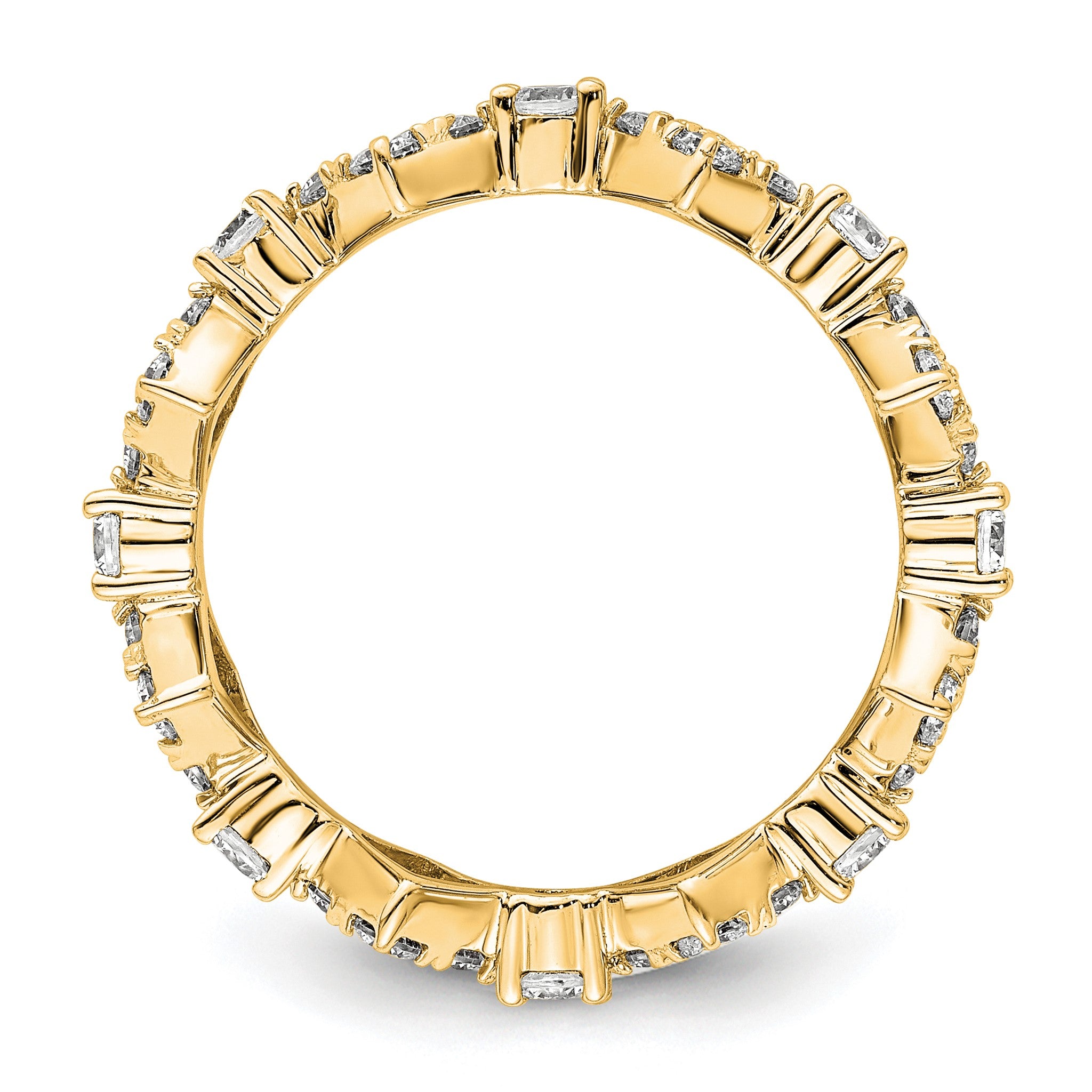 Lab-Grown Diamond Eternity Band in 14K Yellow Gold, 2.1mm (1 1/4 ct. tw.), Size 7 Secondary image