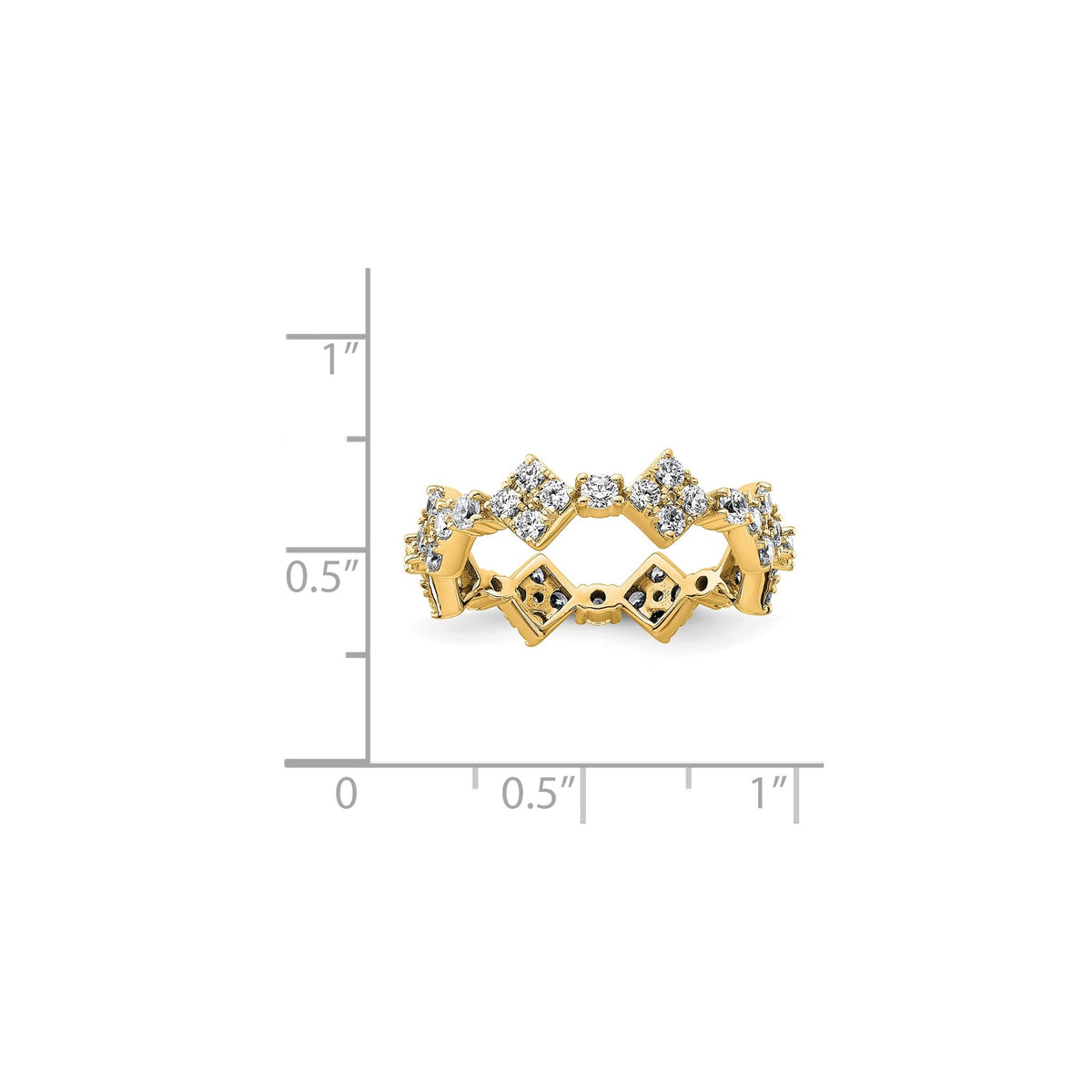 Lab-Grown Diamond Eternity Band in 14K Yellow Gold, 2.1mm (1 1/4 ct. tw.), Size 7 - Sophia Jewelers