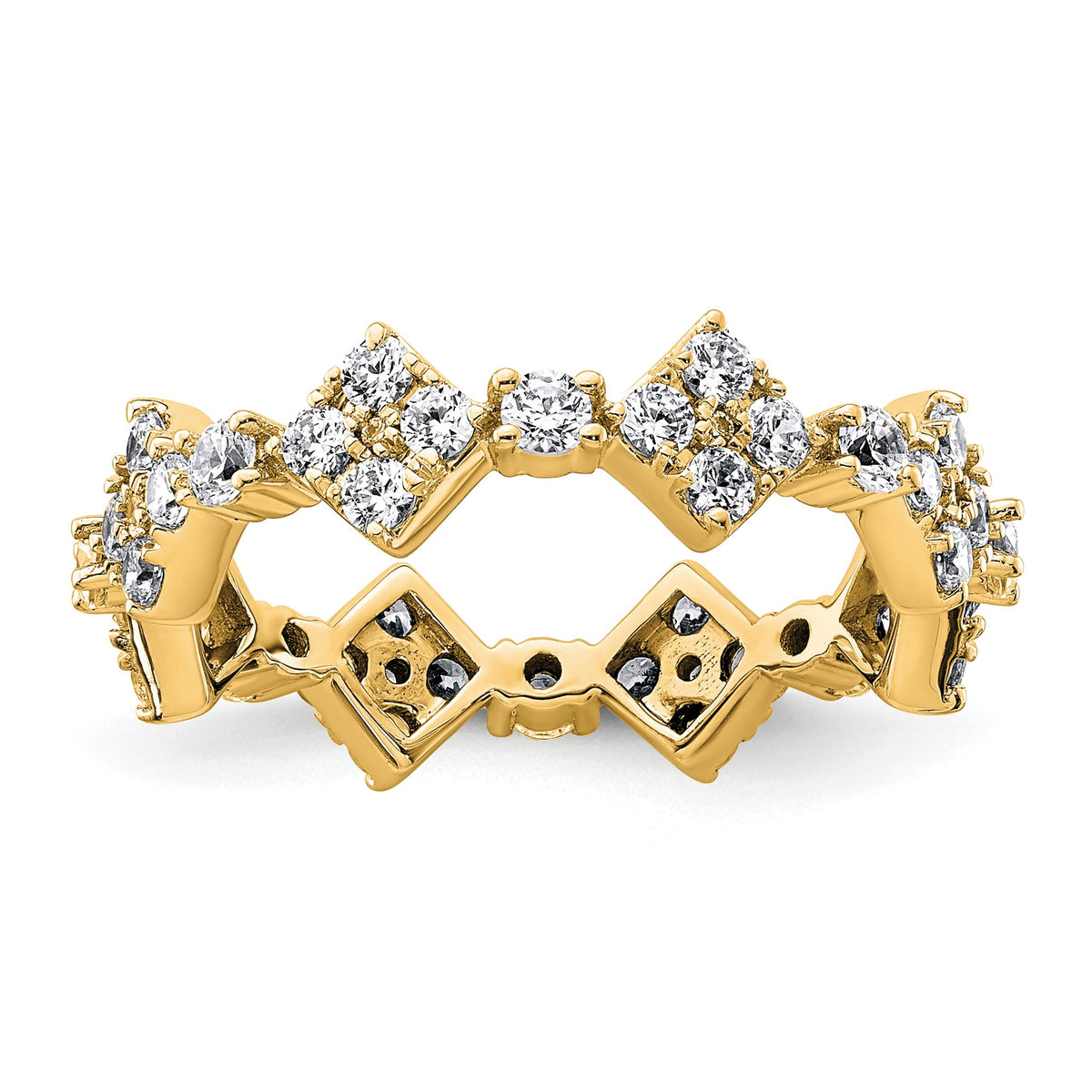 Lab-Grown Diamond Eternity Band in 14K Yellow Gold, 2.1mm (1 1/4 ct. tw.), Size 7 - Sophia Jewelers Main image