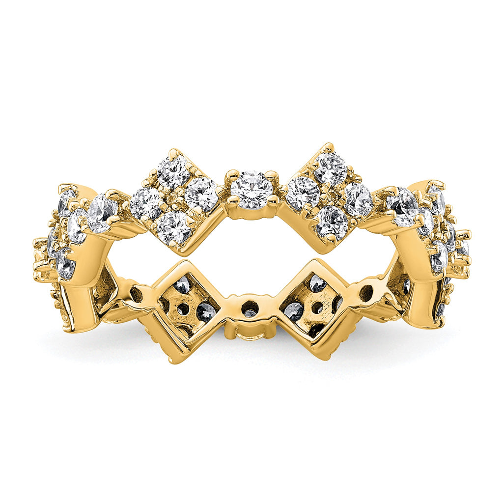 Lab-Grown Diamond Eternity Band in 14K Yellow Gold, 2.1mm (1 1/4 ct. tw.), Size 7 - Sophia Jewelers