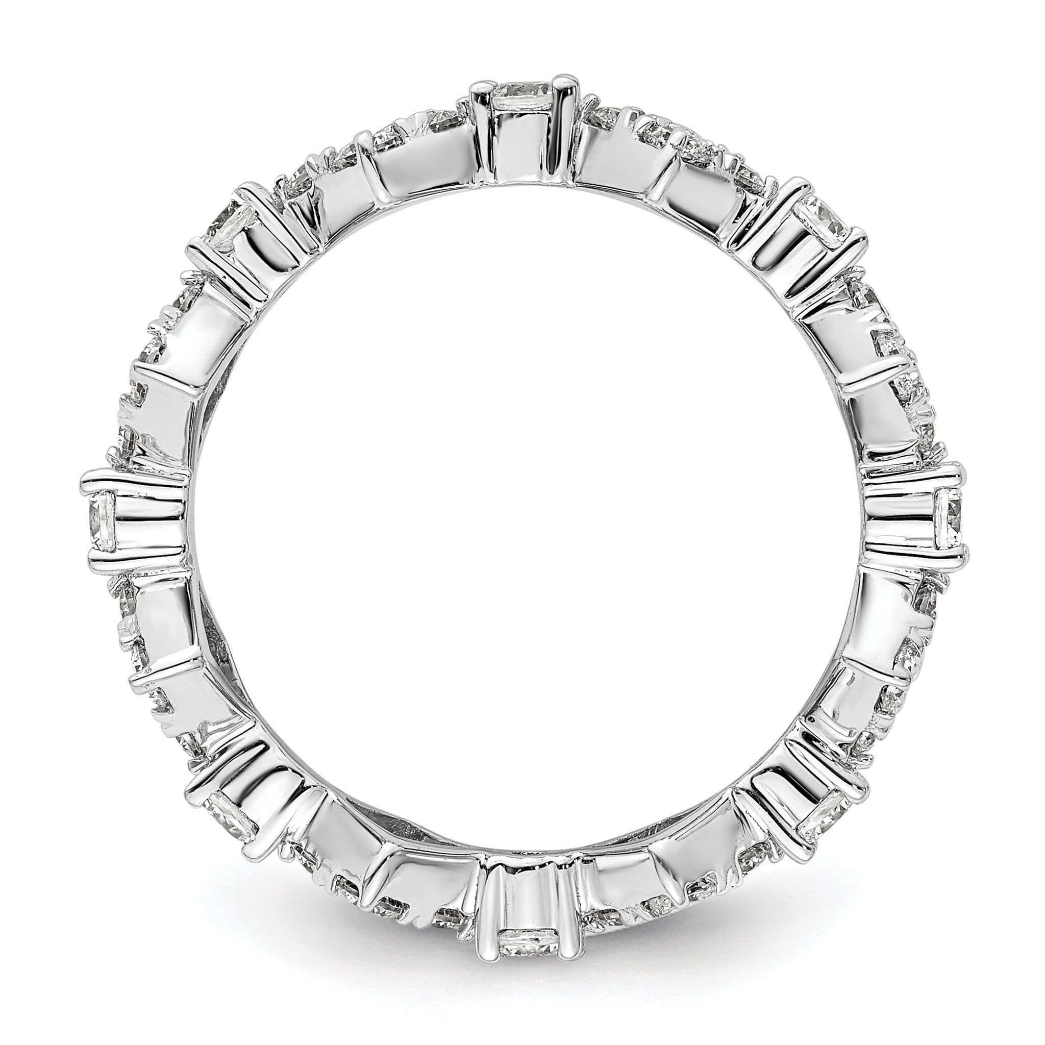 Lab-Grown Diamond Eternity Band in 14K White Gold, 2.1mm (1 1/4 ct. tw.), Size 7 Secondary image