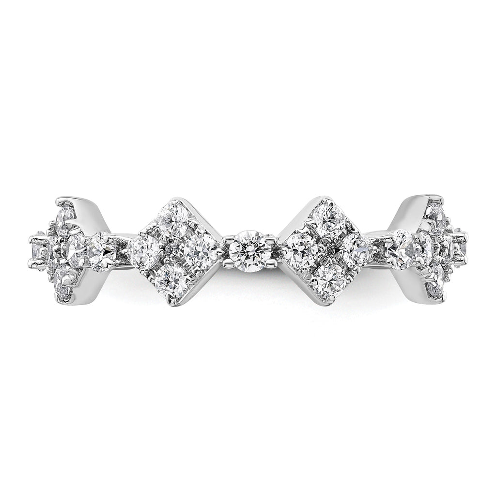 Lab-Grown Diamond Eternity Band in 14K White Gold, 2.1mm (1 1/4 ct. tw.), Size 7 - Sophia Jewelers