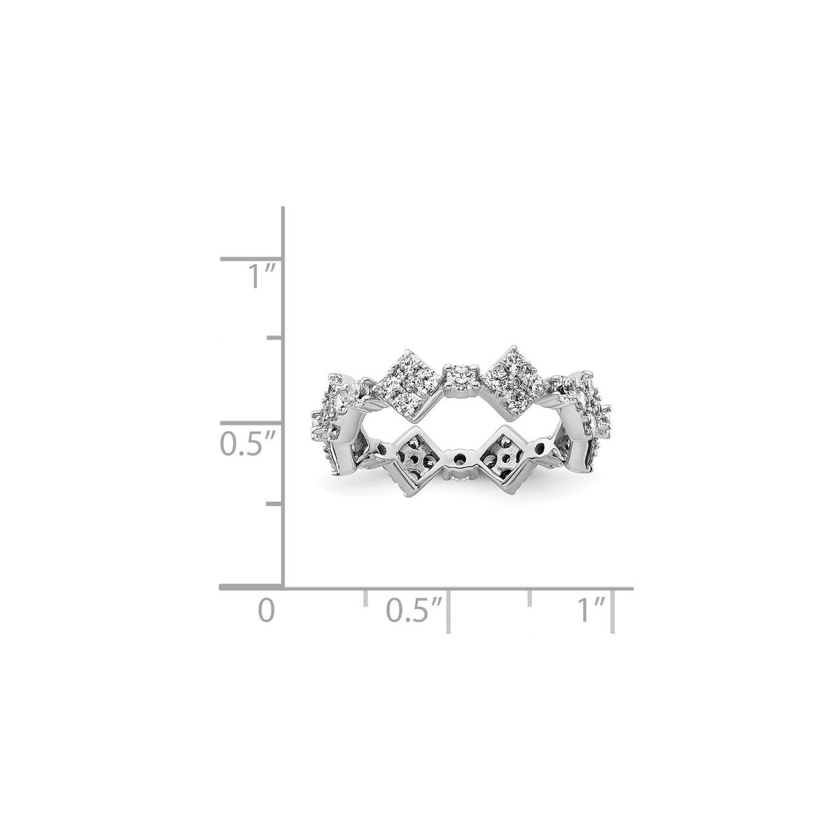 Lab-Grown Diamond Eternity Band in 14K White Gold, 2.1mm (1 1/4 ct. tw.), Size 7 - Sophia Jewelers