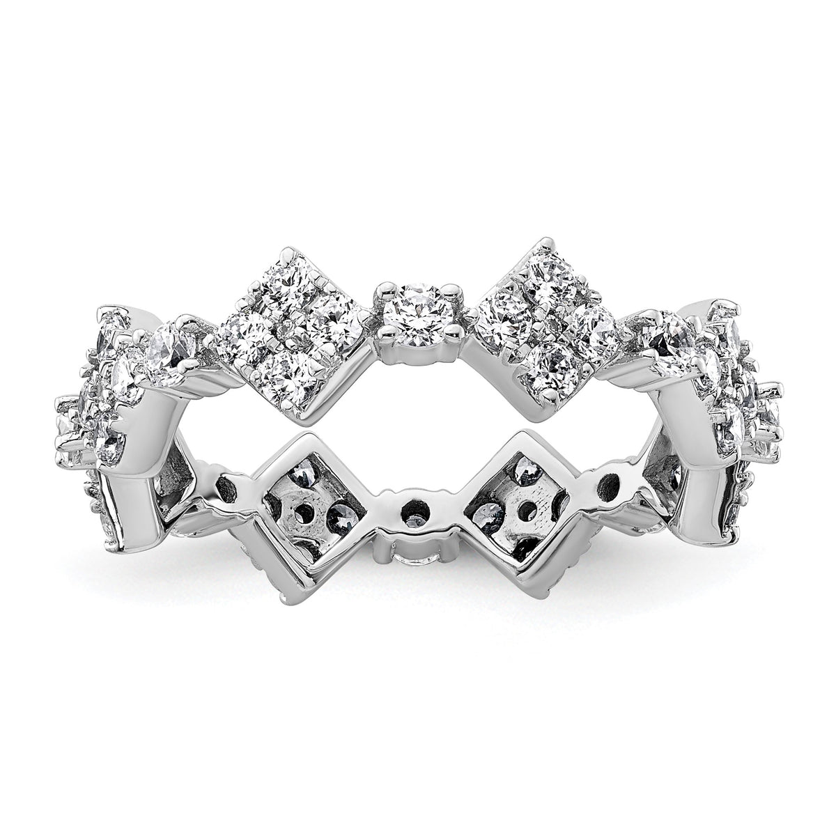 Lab-Grown Diamond Eternity Band in 14K White Gold, 2.1mm (1 1/4 ct. tw.), Size 7 - Sophia Jewelers Main image