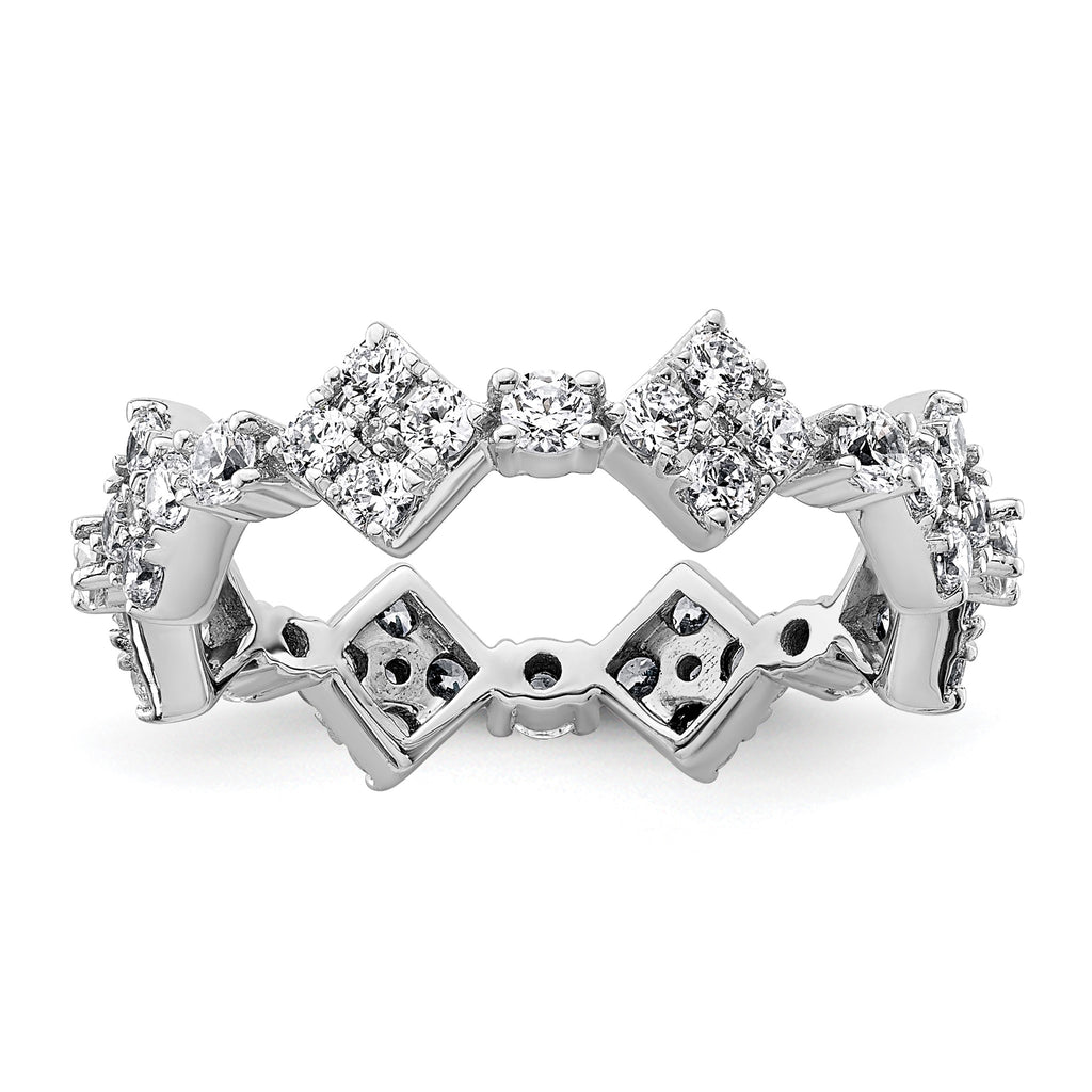Lab-Grown Diamond Eternity Band in 14K White Gold, 2.1mm (1 1/4 ct. tw.), Size 7 - Sophia Jewelers