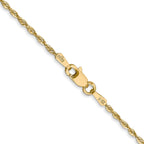 14K 30 inch 1.5mm Ultra Diamond-cut Rope with Lobster Clasp Chain