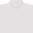 14K 16 inch 1.5mm Ultra Diamond-cut Rope with Lobster Clasp Chain
