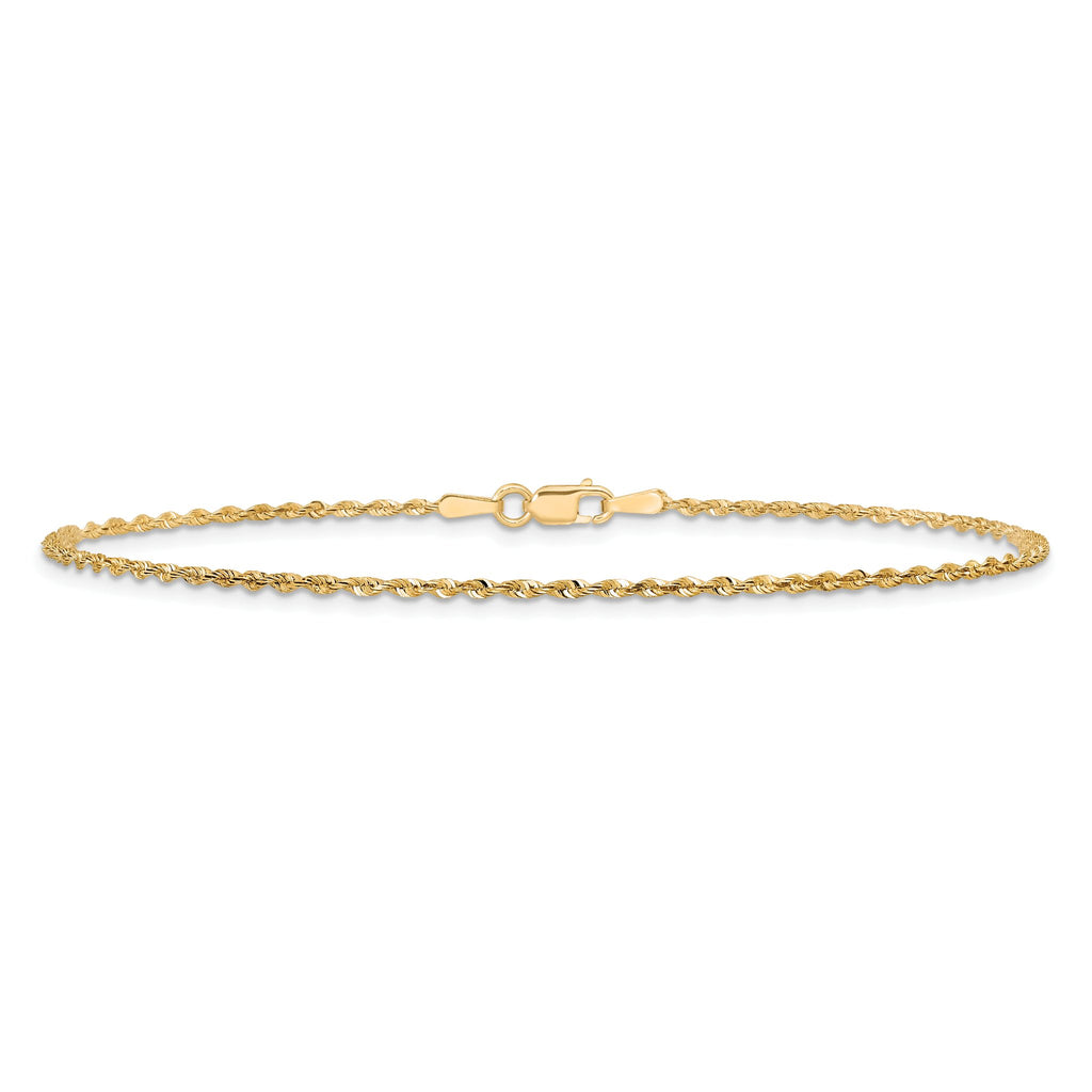 Diamond-Cut Rope Chain in 14K Yellow Gold, 1.5mm - Sophia Jewelers