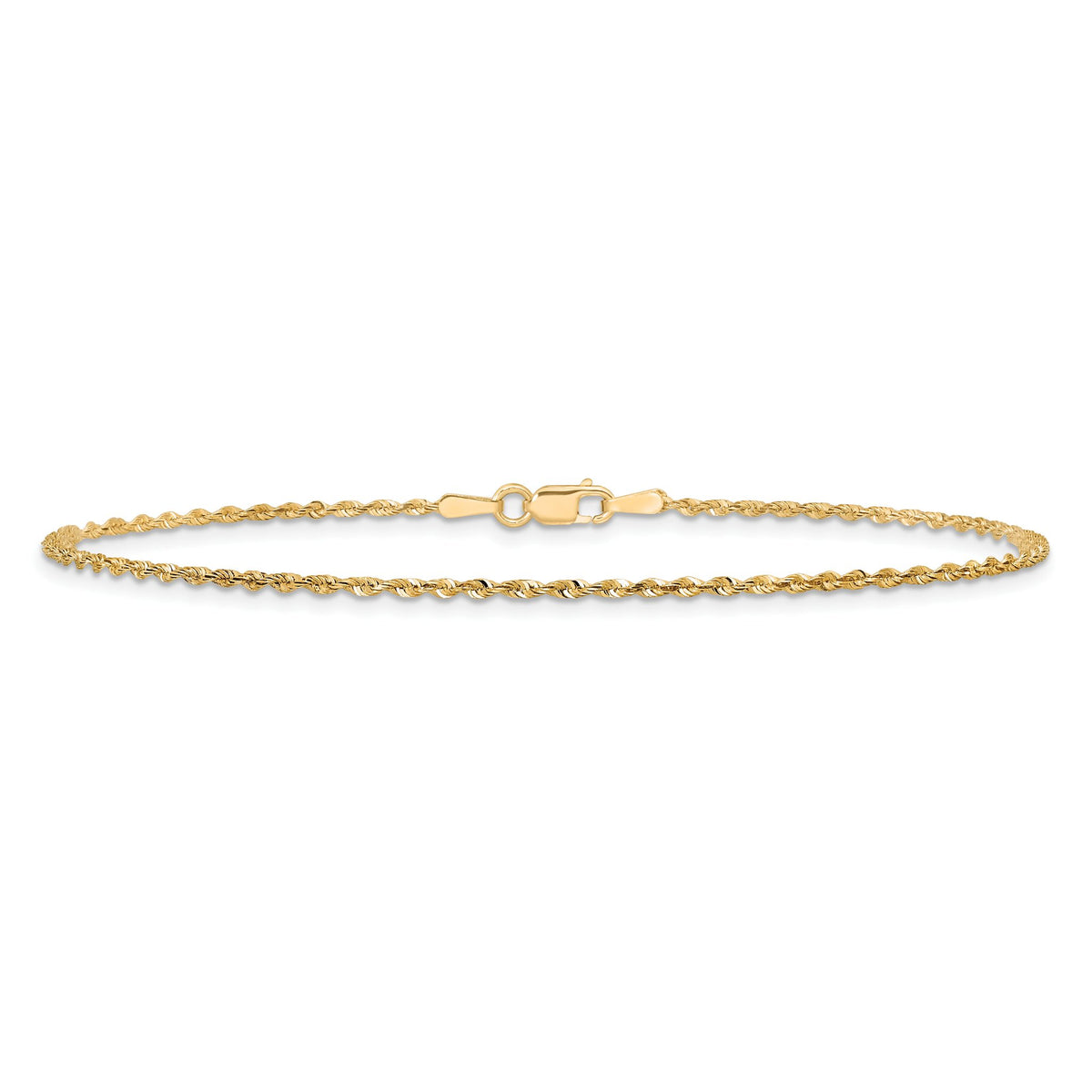 Diamond-Cut Rope Chain in 14K Yellow Gold, 1.5mm - Sophia Jewelers