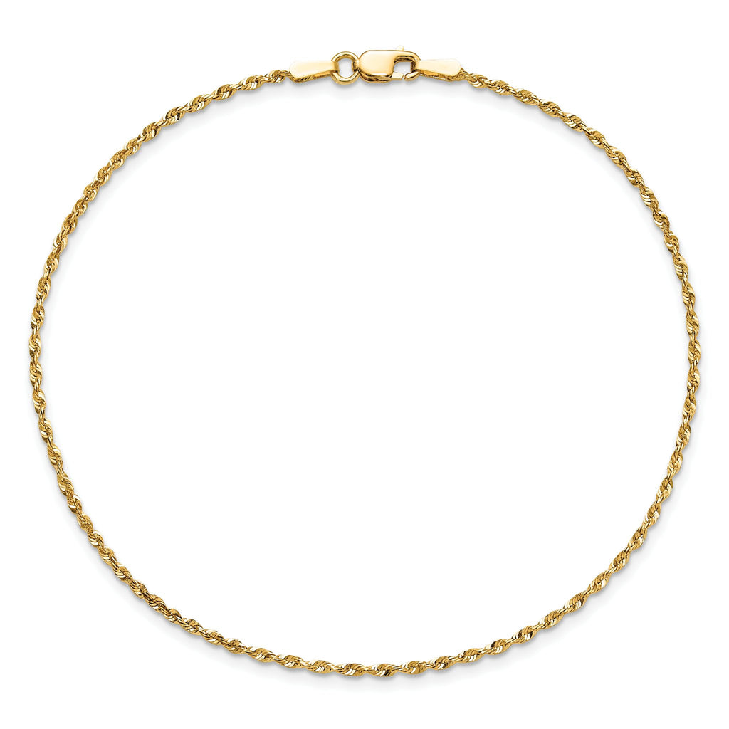 Diamond-Cut Rope Chain in 14K Yellow Gold, 1.5mm - Sophia Jewelers