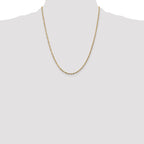 14K 1.8mm Ultra Diamond-cut Rope with Lobster Clasp Chain