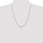 14K 1.8mm Ultra Diamond-cut Rope with Lobster Clasp Chain