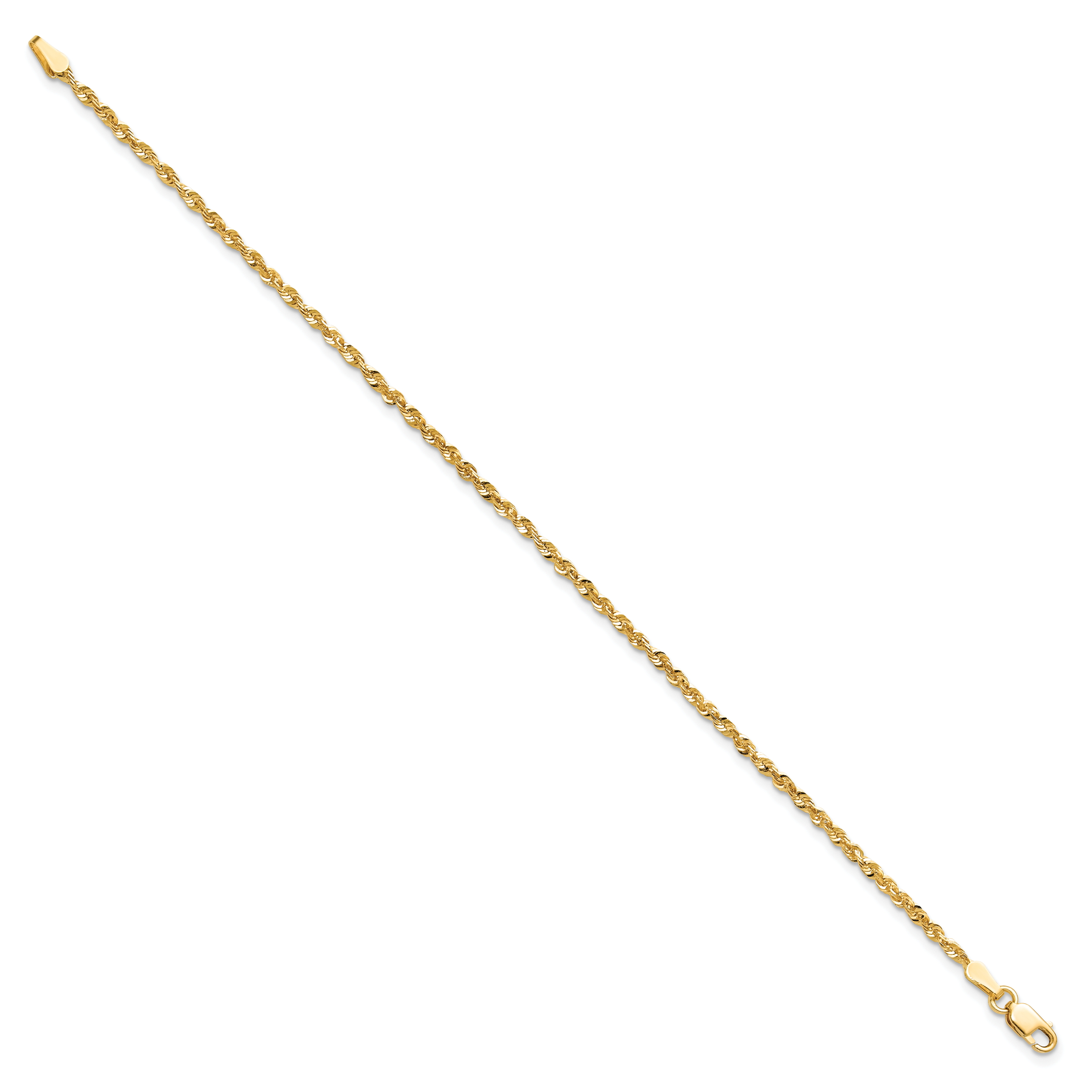 Diamond-Cut Rope Chain in 14K Yellow Gold, 2mm Secondary image