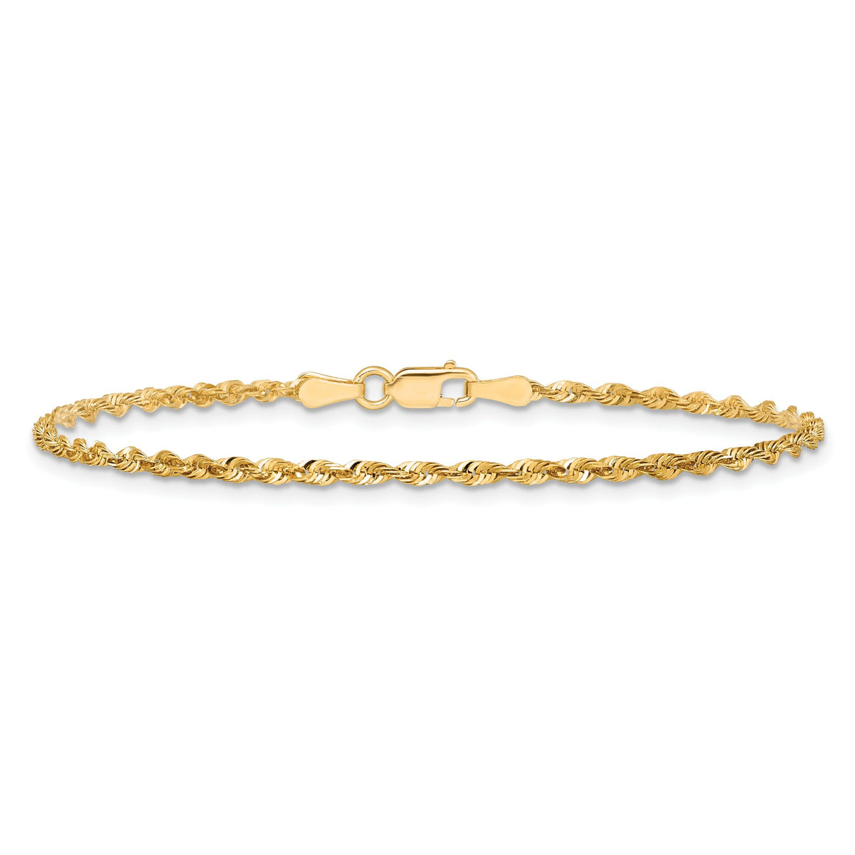Diamond-Cut Rope Chain in 14K Yellow Gold, 2mm - Sophia Jewelers