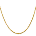 14K 2.25mm Ultra Diamond-cut Rope with Lobster Clasp Chain