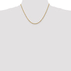 14K 18 inch 2.5mm Ultra Diamond-cut Rope with Lobster Clasp Chain