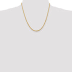 14K 20 inch 2.75mm Ultra Diamond-cut Rope with Lobster Clasp Chain