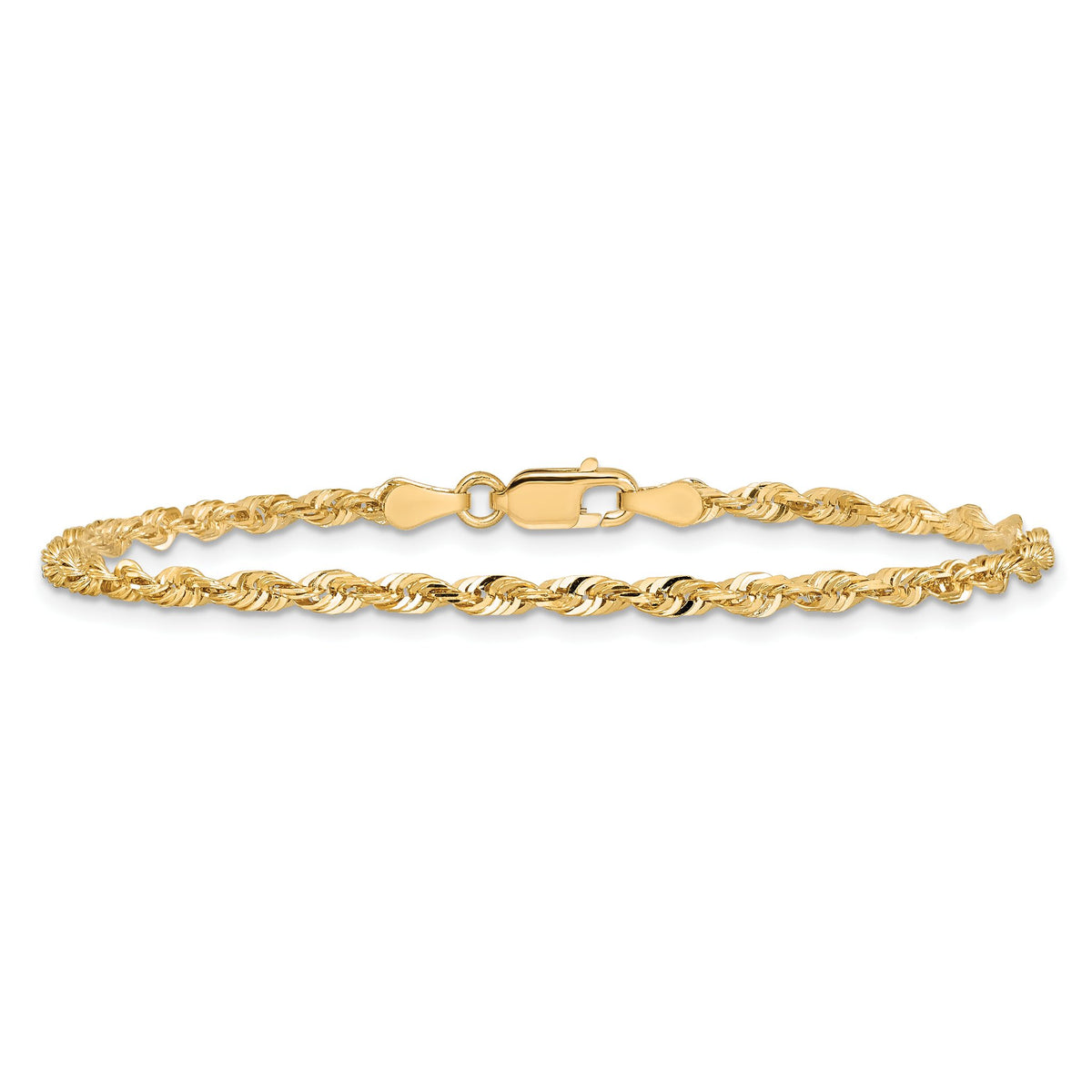 Diamond-Cut Rope Chain in 14K Yellow Gold, 2.75mm - Sophia Jewelers