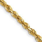 Diamond-Cut Rope Chain in 14K Yellow Gold, 2.75mm - Sophia Jewelers