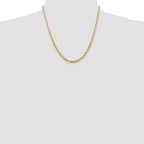 14K 20 inch 4mm Ultra Diamond-cut Rope with Lobster Clasp Chain