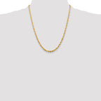 14K 22 inch 4mm Ultra Diamond-cut Rope with Lobster Clasp Chain