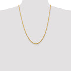 14K 24 inch 4mm Ultra Diamond-cut Rope with Lobster Clasp Chain