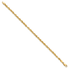 14K 7 inch 4mm Ultra Diamond-cut Rope with Lobster Clasp Chain