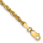 14K 9 inch 4mm Ultra Diamond-cut Rope with Lobster Clasp Chain