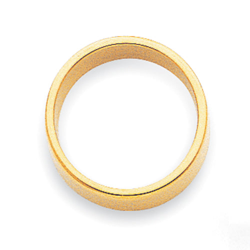14k Yellow Gold 2mm Lightweight Flat Wedding Band Size 8