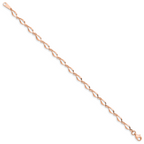 14k Rose Gold Polished Fancy Twisted Link 7.25 inch Bracelet
