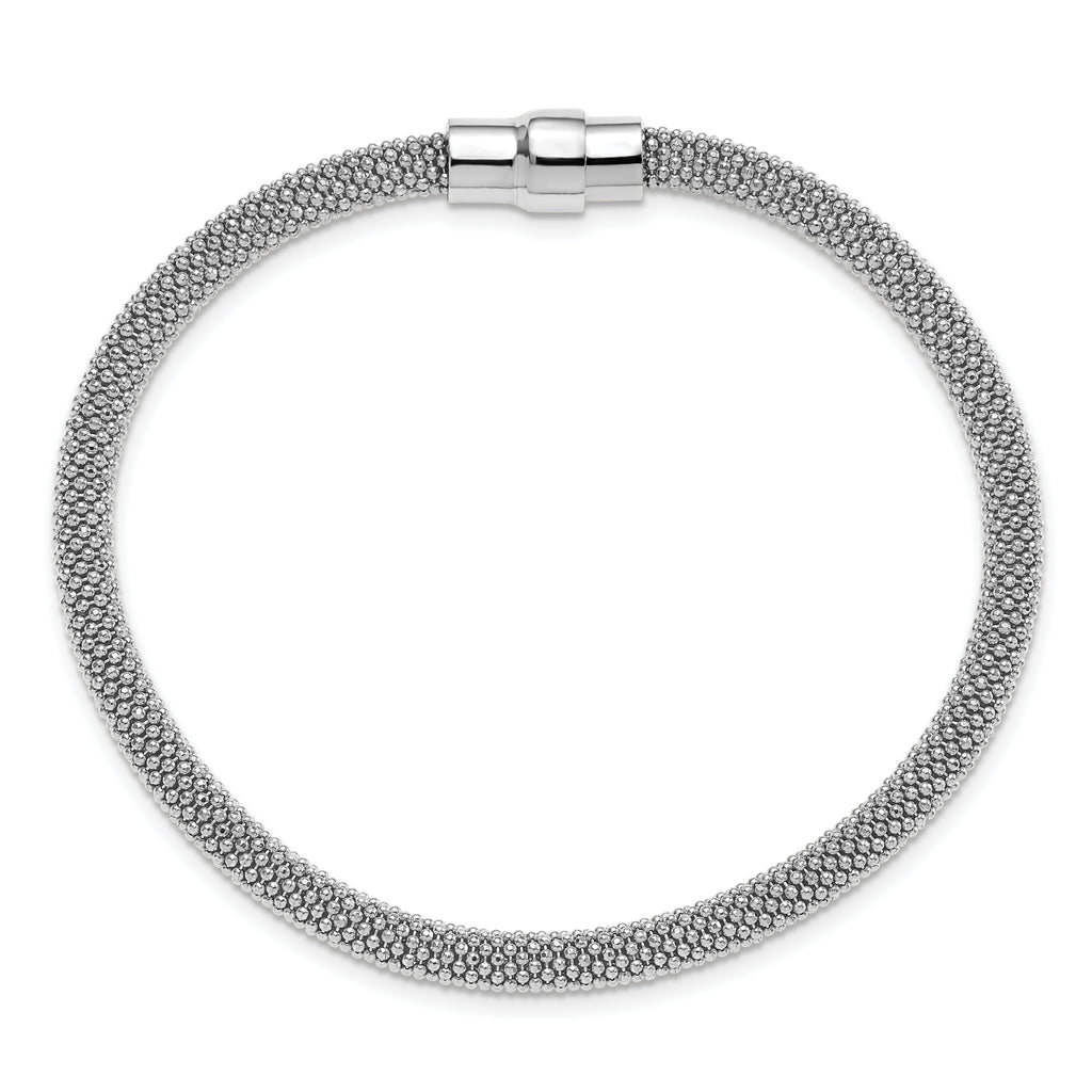 Sterling Silver Rhodium-plated Magnetic Bracelet