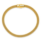 Sterling Silver Gold-tone 18K Flash-plated Magnetic Bracelet