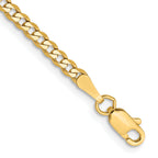 Flat Beveled Curb Chain in 14K Yellow Gold, 2.3mm, 6.75–30 Inch - Sophia Jewelers