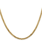 14K Yellow Gold Solid Curb Chain Necklace 2.9mm