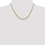 14K 2.9mm Flat Beveled Curb with Lobster Clasp Chain