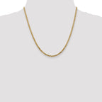 14K 2.9mm Flat Beveled Curb with Lobster Clasp Chain