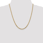 14K Yellow Gold Solid Curb Chain Necklace 2.9mm