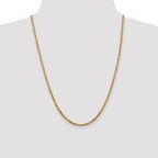 14K 2.9mm Flat Beveled Curb with Lobster Clasp Chain