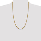 14K 2.9mm Flat Beveled Curb with Lobster Clasp Chain