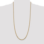 14K 2.9mm Flat Beveled Curb with Lobster Clasp Chain