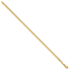 14K 2.9mm Flat Beveled Curb with Lobster Clasp Chain