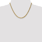 14K 3.9mm Flat Beveled Curb with Lobster Clasp Chain