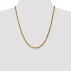 14K 3.9mm Flat Beveled Curb with Lobster Clasp Chain