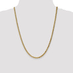 14K 3.9mm Flat Beveled Curb with Lobster Clasp Chain