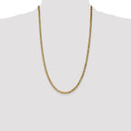14K 3.9mm Flat Beveled Curb with Lobster Clasp Chain